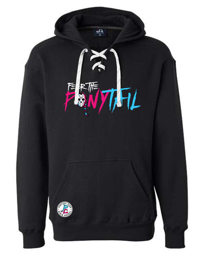 FEAR THE PONYTAIL HOODED SWEATSHIRT ADULT