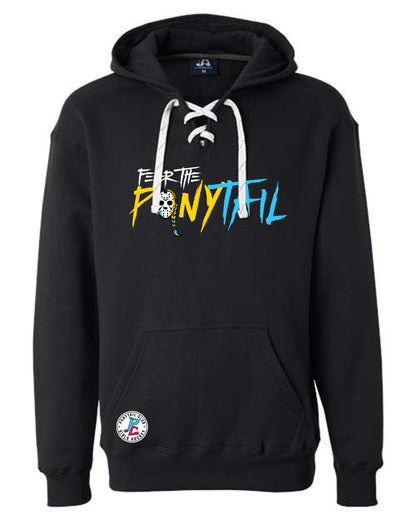 FEAR THE PONYTAIL HOODED SWEATSHIRT ADULT