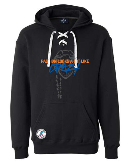 PASSION LOOKS A LOT LIKE CRAZY HOODED SWEATSHIRT ADULT
