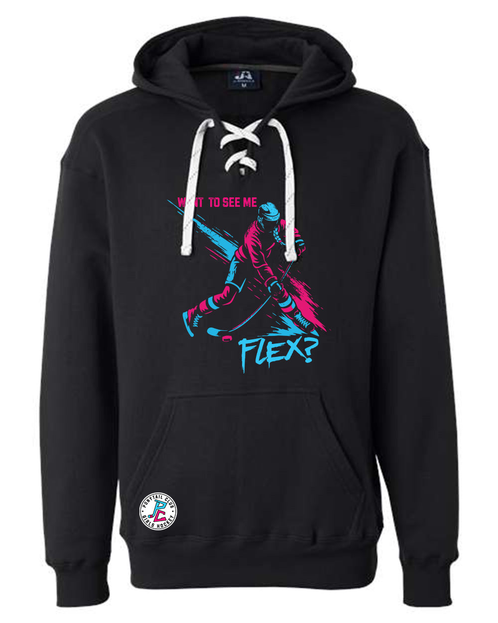 WANT TO SEE ME FLEX? HOODED SWEATSHIRT ADULT