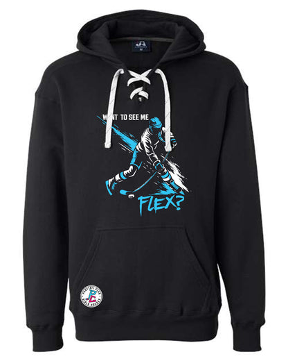 WANT TO SEE ME FLEX? HOODED SWEATSHIRT ADULT
