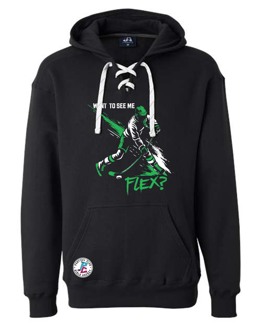 WANT TO SEE ME FLEX? HOODED SWEATSHIRT ADULT