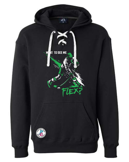 WANT TO SEE ME FLEX? HOODED SWEATSHIRT ADULT