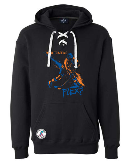 WANT TO SEE ME FLEX? HOODED SWEATSHIRT ADULT