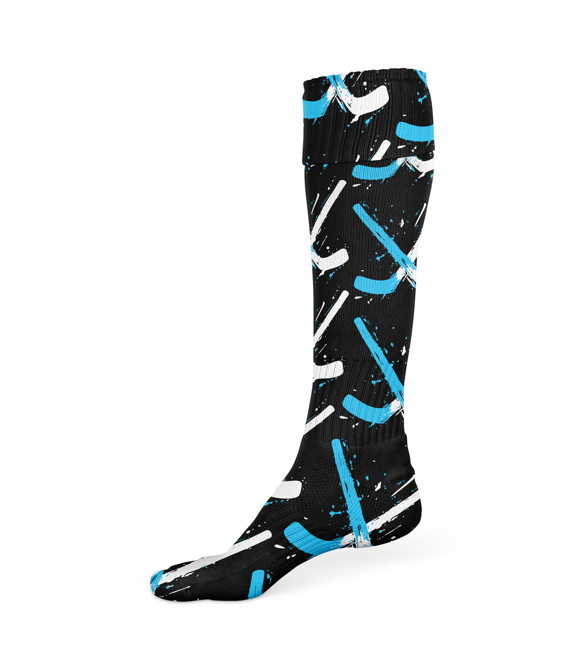 PAINTED CROSS STICKS HOCKEY SKATE SOCKS