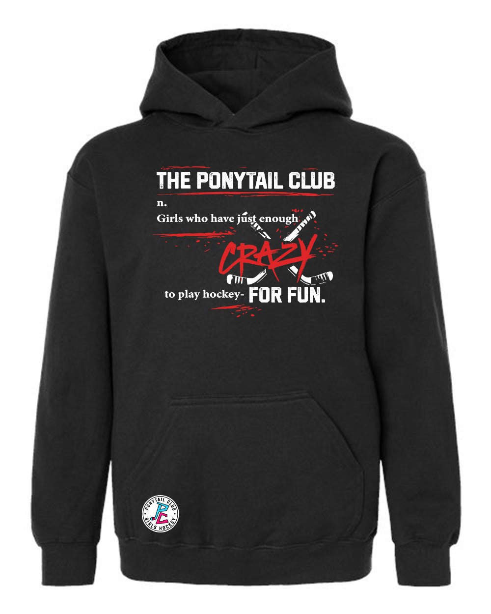 THE PONYTAIL CLUB DEFINITION HOODED SWEATSHIRT YOUTH
