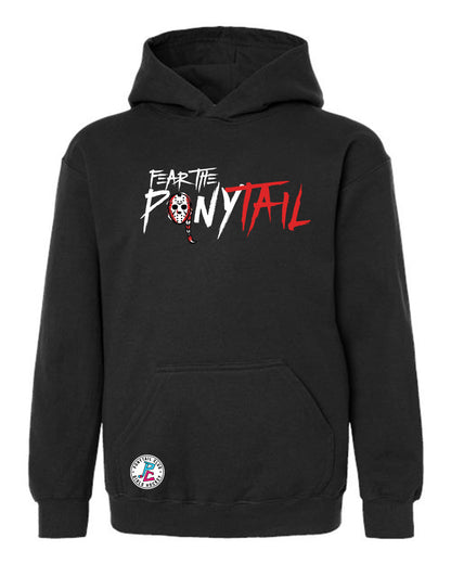 FEAR THE PONYTAIL HOODED SWEATSHIRT YOUTH