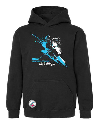 MOST GIRLS DANCE WE DANGLE HOODED SWEATSHIRT YOUTH